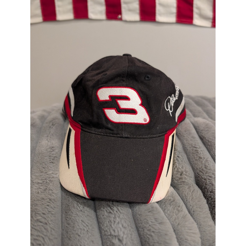 Winners Circle Dale Earnhardt #3 NASCAR Racing Hat Black White Adjustable Cap
